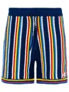 Casablanca 'striped Viscose Bermuda Shorts' In Multicolor