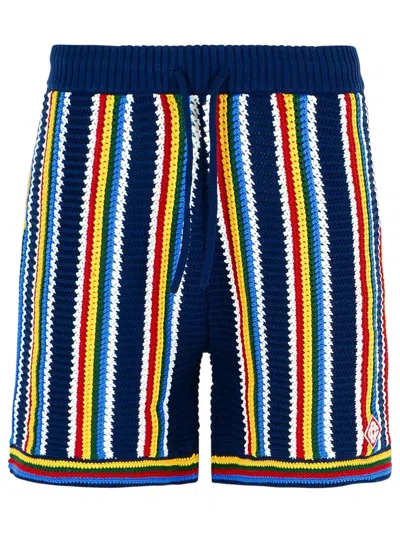 CASABLANCA CROCHET MULTICOLOR VISCOSE BERMUDA SHORTS