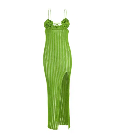 Casablanca Suspender Dress In Green