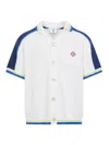 Casablanca Contrasting Trims Chest Pocket Logo-embroidered Short-sleeve Button-up Shirt In Multi