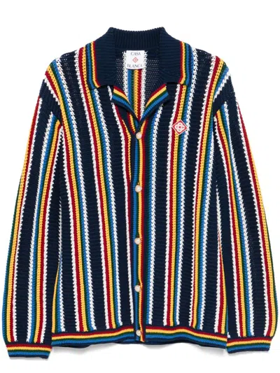 Casablanca Crochet Shirt Jacket In Multicolour