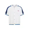 Casablanca Contrasting Trims Chest Pocket Logo-embroidered Short-sleeve Button-up Shirt In Multi