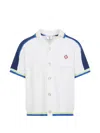 Casablanca Contrasting Trims Chest Pocket Logo-embroidered Short-sleeve Button-up Shirt In Multi