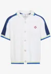 Casablanca Contrasting Trims Chest Pocket Logo-embroidered Short-sleeve Button-up Shirt In Multi