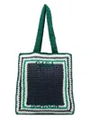 Casablanca Crochet Tote Bag With Two Flat Handles