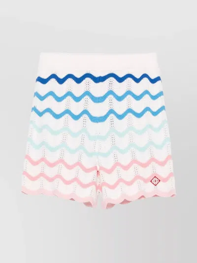 CASABLANCA CROCHET SHORTS WAVE MOTIF
