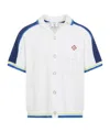 Casablanca Contrasting Trims Chest Pocket Logo-embroidered Short-sleeve Button-up Shirt In Multi