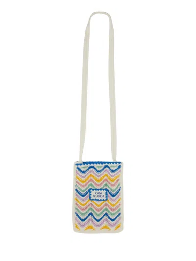 Casablanca Crochet Shoulder Bag In Multicolour