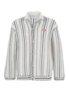 Casablanca Crochet Textured Cardigan In Grey