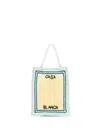 Casablanca Crochet Tote Bag With Embroidered Logo In Multicolour