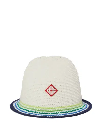 Casablanca Kids Crochet Hat In White