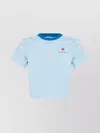 Casablanca Montagne Contrasting-trim Cropped T-shirt