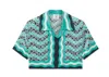 Casablanca Cropped Silk Shirt