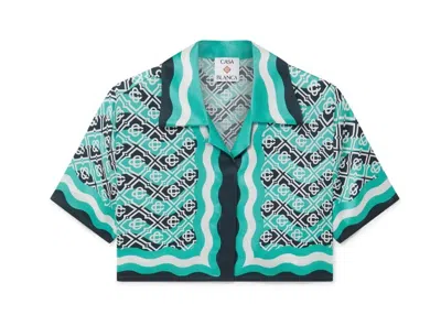 Casablanca Cropped Silk Shirt