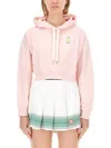 Casablanca Short Long-sleeved Sweater In Pink