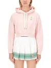 Casablanca Short Long-sleeved Sweater In Pink