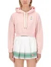 Casablanca Short Long-sleeved Sweater In Pink