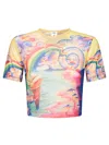 Casablanca Multicolor Stretch Mesh Print T-shirt