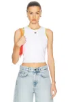 Casablanca White Pima Cotton Tank Top