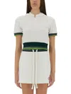 Casablanca Cropped Tennis Shirt In Black