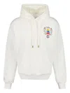 Casablanca Text Hoodie With Drawstring And Pocket In White
