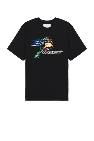 Casablanca Croquis De Tennis T-shirt In Black