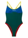 Casablanca Block Swimsuit With High-cut Leg