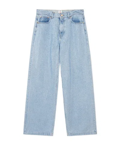Casablanca Crystal-embellished Jeans In Blue