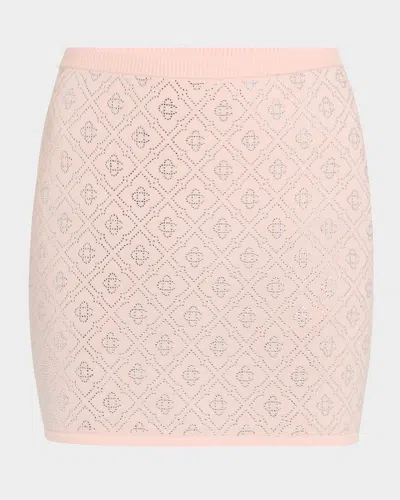 CASABLANCA CRYSTAL MONOGRAM MINI SKIRT