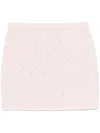 Casablanca Crystal-monogram Mini Skirt In Pink