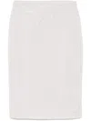 Casablanca Crystal-monogram Skirt In Grey