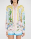 Casablanca Ladies Apartement Dans Les Airs Printed Shirt In Apartement Dans