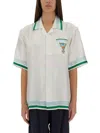 Casablanca Silk Shirt With Graphic Print And Chest Pocket