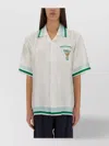 Casablanca Silk Shirt With Graphic Print And Chest Pocket