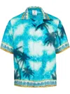 Casablanca Men's Short Sleeve Cuban Collar Shirt In Blue