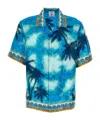 Casablanca Men's Short Sleeve Cuban Collar Shirt In Blue