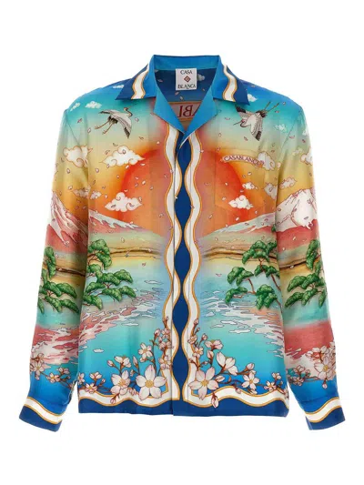 CASABLANCA CUBAN COLLAR TENNIS CLUB SHIRT