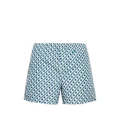 Casablanca Cubist Cc Monogram Swim Shorts In Multi