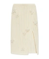 Casablanca White Skirt With Patches In Nude