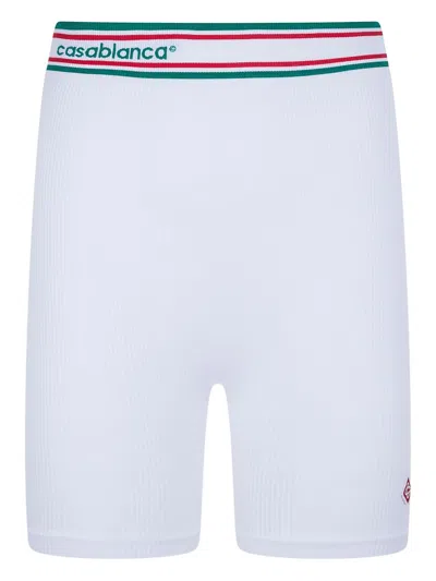 Casablanca Cycling Shorts In White