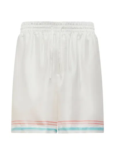 Casablanca Dance Joy Silk Shorts In White