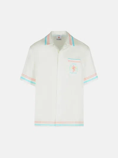 Casablanca 'dance Joy' White Silk Shirt