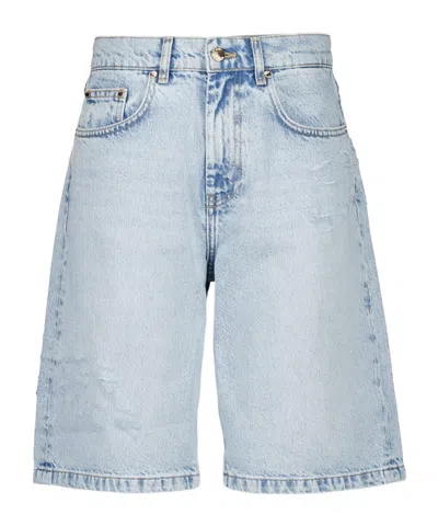 CASABLANCA CASABLANCA DISTRESSED DENIM SHORTS