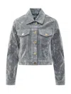 Casablanca Light Blue Cotton Blend Jacket In Peach