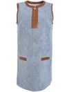 Casablanca Denim Monogram Dress In Blue