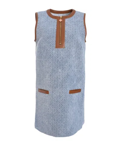 CASABLANCA DENIM MONOGRAM DRESS