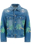 Casablanca Tennis Club Denim Jacket In Blue