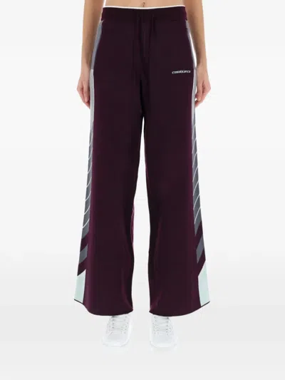 Casablanca Diagonal Tennis Trousers In Burgundy