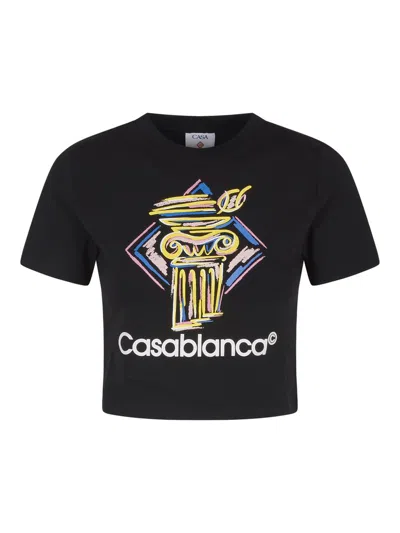 Casablanca Diamond Column Baby T In Black