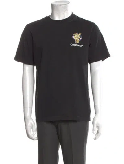Pre-owned Casablanca Diamond Column Graphic Print T-shirt In Gray